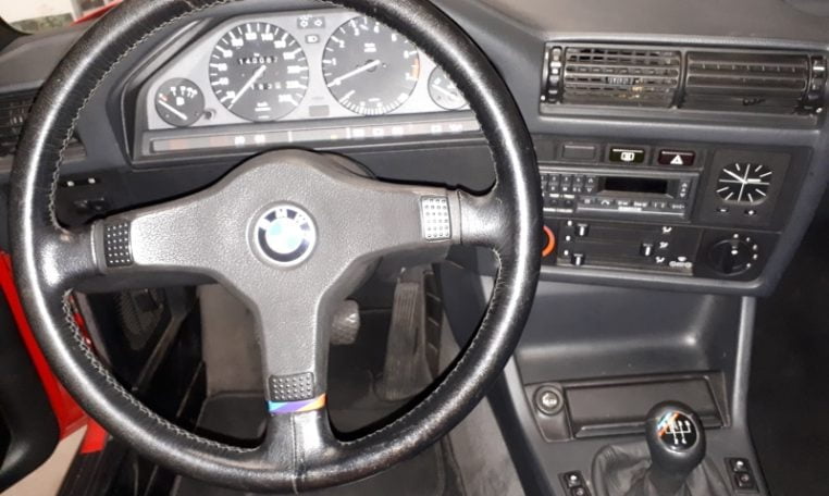 BMW 325i Cabrio E30 Zinnoberrood 140000 Km Zwart Leder
