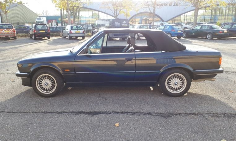 BMW 325i Cabrio E30 Diamantzwart Met Zwart Leder 107000 Km Airco