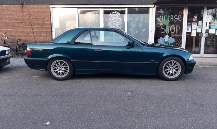 BMW 328i Cabrio E36 Bostongroen Metallic Met Zwart Leder 163000 Km 0