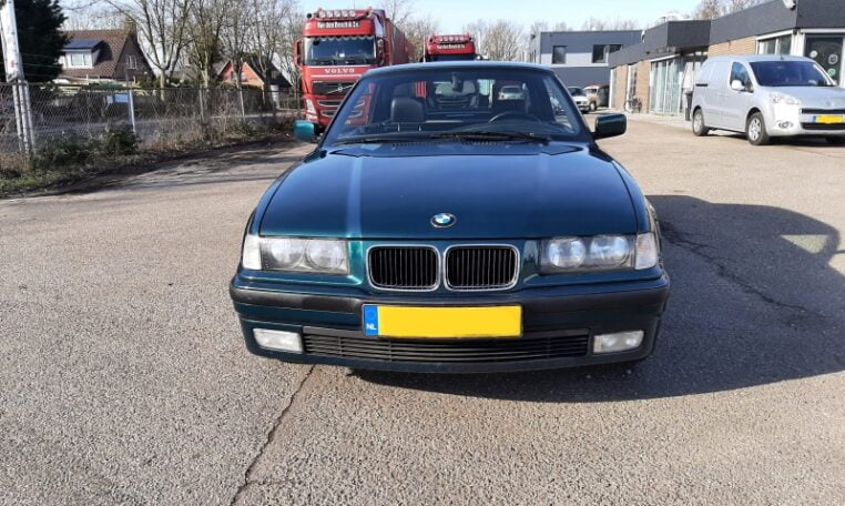 BMW 328i Cabrio E36 Bostongroen Metallic Met Zwart Leder 163000 Km 0