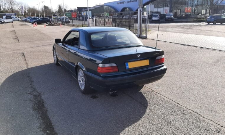BMW 328i Cabrio E36 Bostongroen Metallic Met Zwart Leder 163000 Km 0