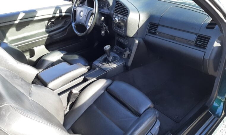 BMW 328i Cabrio E36 Bostongroen Metallic Met Zwart Leder 163000 Km 0