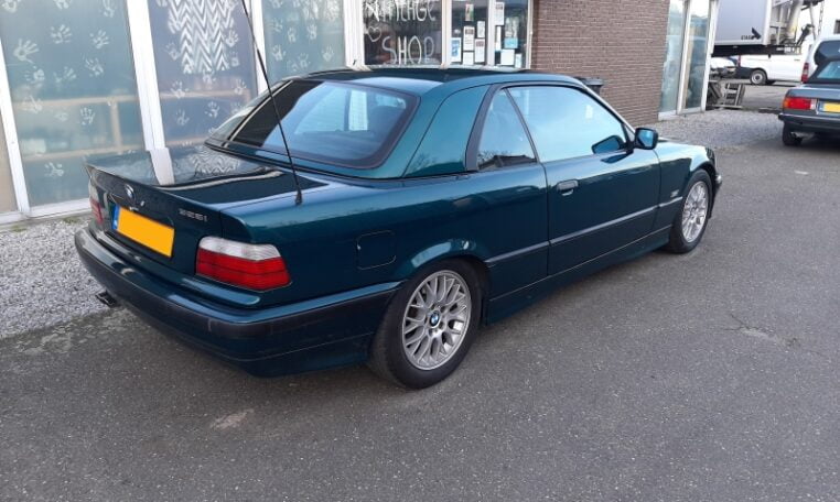 BMW 328i Cabrio E36 Bostongroen Metallic Met Zwart Leder 163000 Km 0