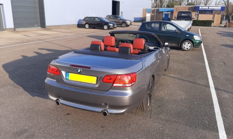 BMW 335i Cabrio Twin Turbo E93 Grijs Met Rood Leder 171000 Km 0
