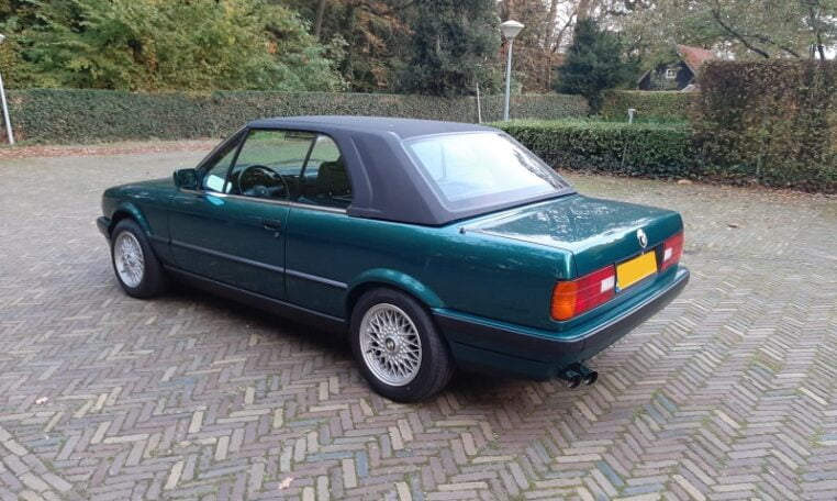 BMW 325i Cabrio E30 Lagunengrün Metallic Met Zwart Leder 130000 Km 0