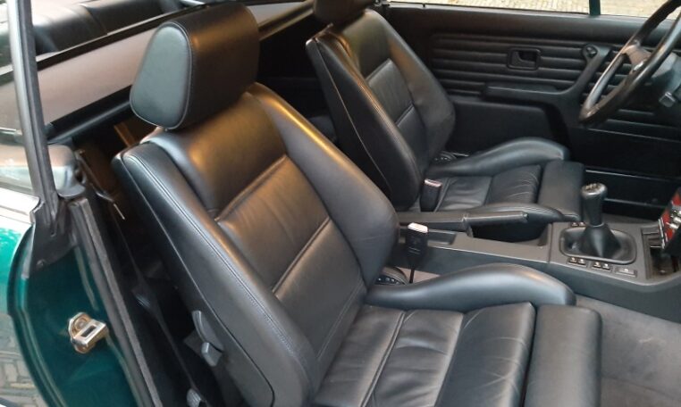 BMW 325i Cabrio E30 Lagunengrün Metallic Met Zwart Leder 130000 Km 0