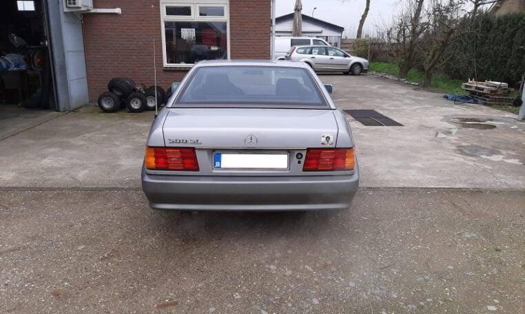 Mercedes Benz 500 SL 129 Zilvergrijs Met Bordeaux Rood Leder Silberpfeil 149000 Km 0