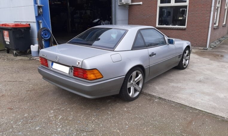 Mercedes Benz 500 SL 129 Zilvergrijs Met Bordeaux Rood Leder Silberpfeil 149000 Km 0