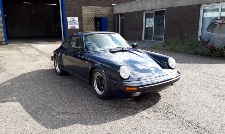Porsche 911 Coupé Donkerblauw Met Bordeaux Rood Leder 90000 Km 0