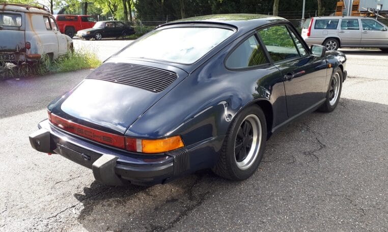 Porsche 911 Coupé Donkerblauw Met Bordeaux Rood Leder 90000 Km 0