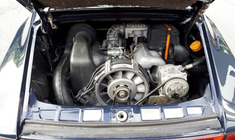 Porsche 911 Coupé Donkerblauw Met Bordeaux Rood Leder 90000 Km 0