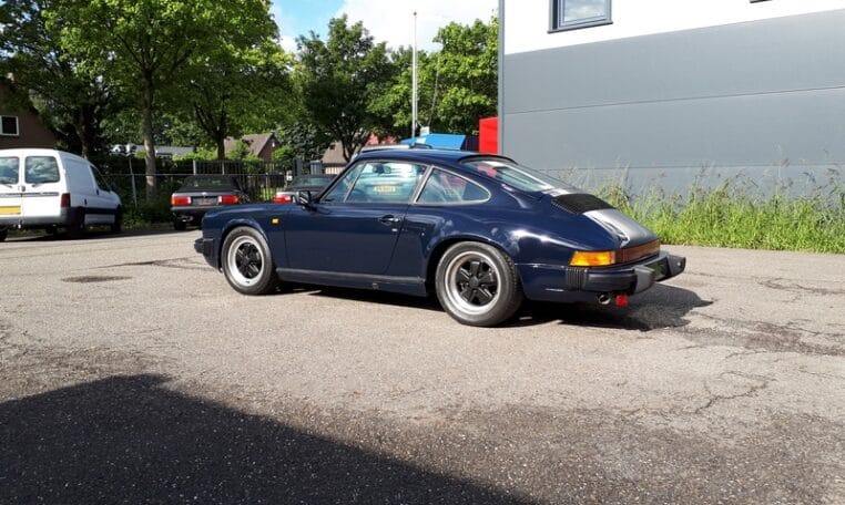 Porsche 911 Coupé Donkerblauw Met Bordeaux Rood Leder 90000 Km 0