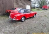 Fiat 1200 Cabriolet Rood Met Zwart Leder 0