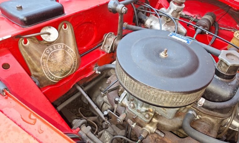 Fiat 1200 Cabriolet Rood Met Zwart Leder 0
