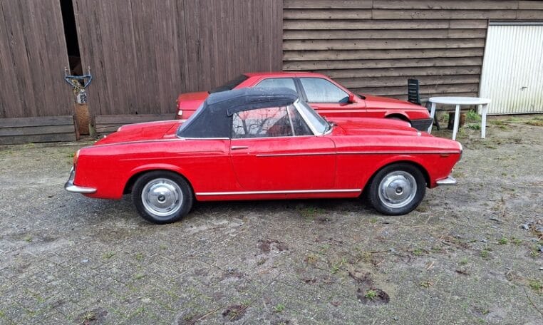 Fiat 1200 Cabriolet Rood Met Zwart Leder 0