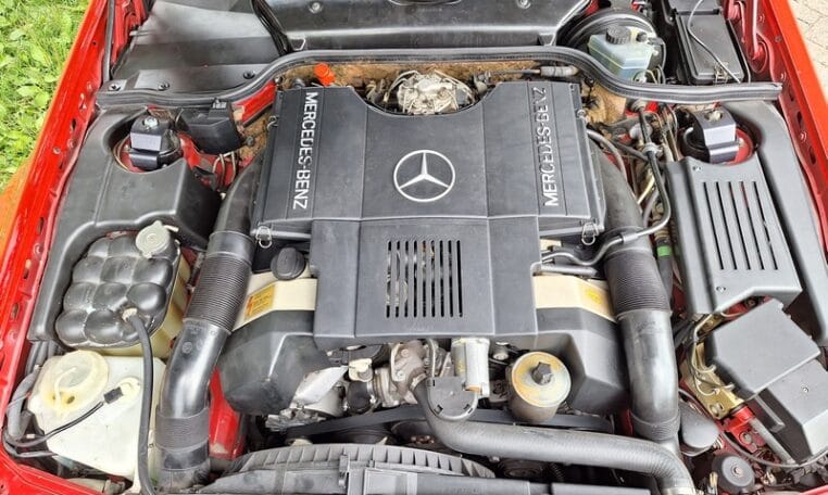 Mercedes Benz 500 SL Rood Met Beige Leder 109000 Mijl 0