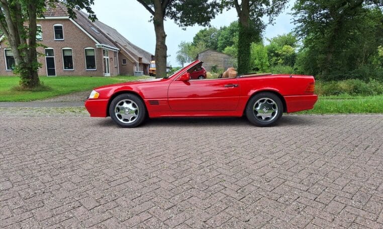 Mercedes Benz 500 SL Rood Met Beige Leder 109000 Mijl 0