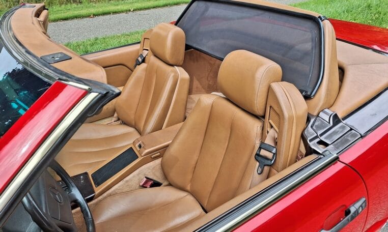 Mercedes Benz 500 SL Rood Met Beige Leder 109000 Mijl 0