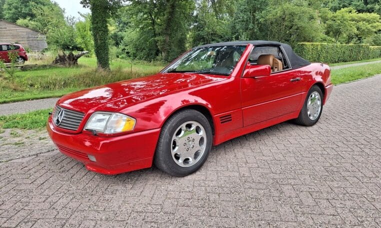 Mercedes Benz 500 SL Rood Met Beige Leder 109000 Mijl 0