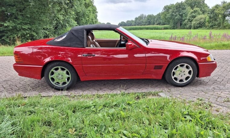 Mercedes Benz 500 SL Rood Met Beige Leder 109000 Mijl 0
