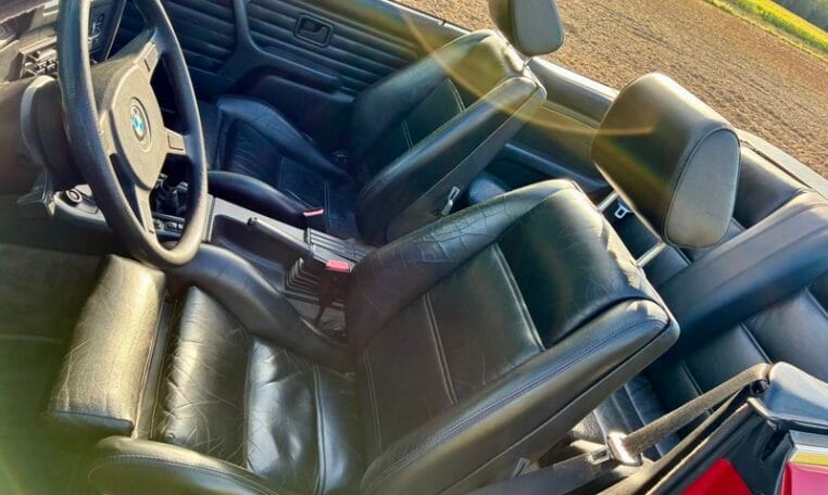 BMW 320i Cabrio E30 Rood Met Zwart Leder 148000 Km 0