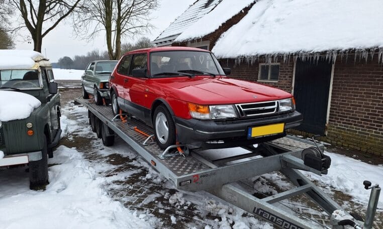 Saab 900 S 16V Rood Met Grijs Leder Interieur 94000 Km 0
