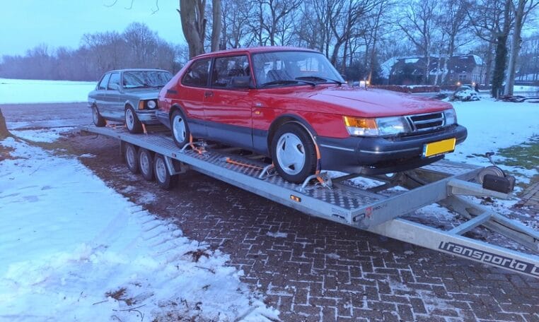 Saab 900 S 16V Rood Met Grijs Leder Interieur 94000 Km 0
