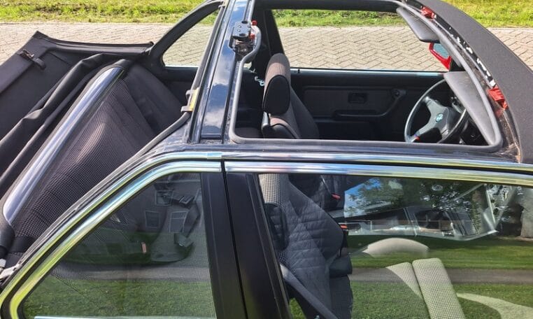 BMW 325i E30 Baur Cabriolet Rood Met Grijs Stof 152000 Km 0