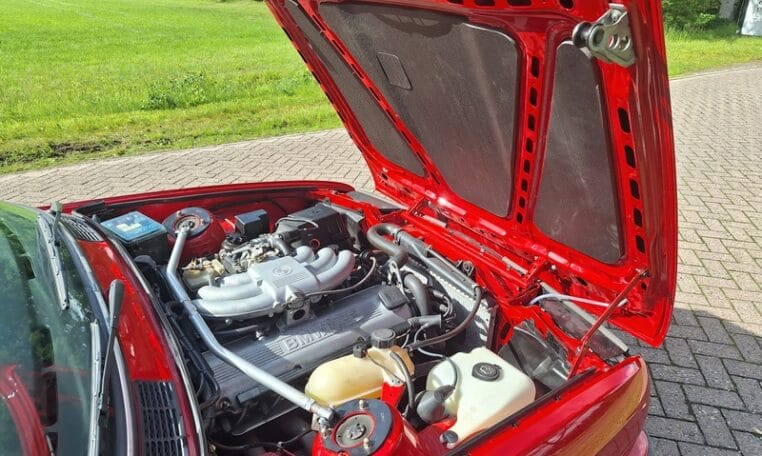 BMW 325i E30 Baur Cabriolet Rood Met Grijs Stof 152000 Km 0