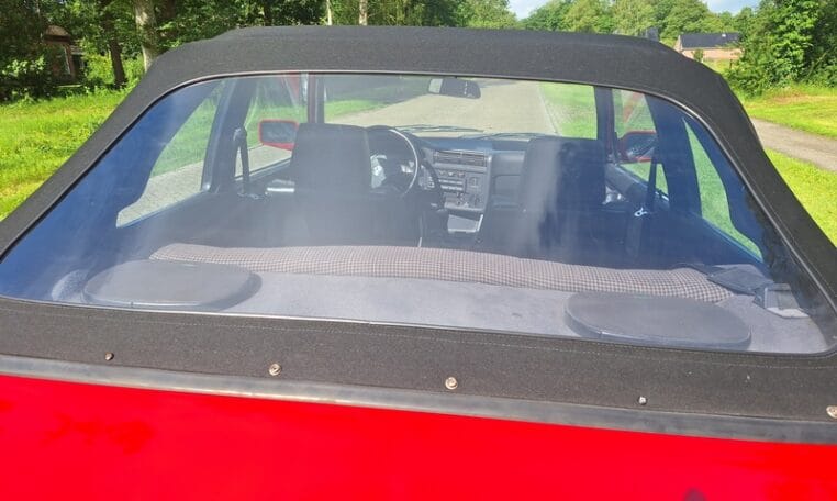 BMW 325i E30 Baur Cabriolet Rood Met Grijs Stof 152000 Km 0