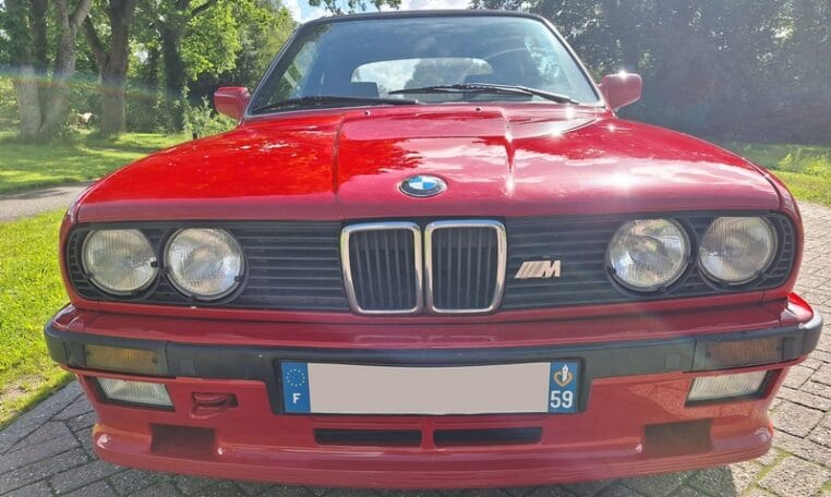 BMW 325i E30 Baur Cabriolet Rood Met Grijs Stof 152000 Km 0