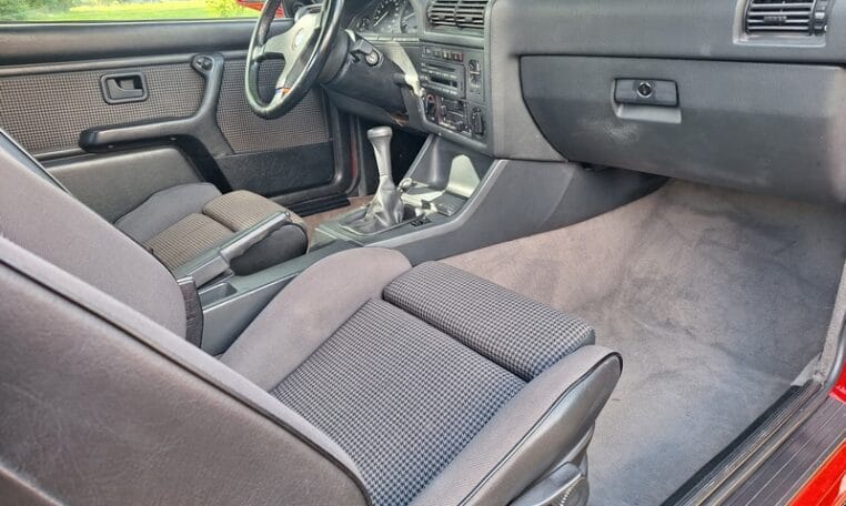 BMW 325i E30 Baur Cabriolet Rood Met Grijs Stof 152000 Km 0