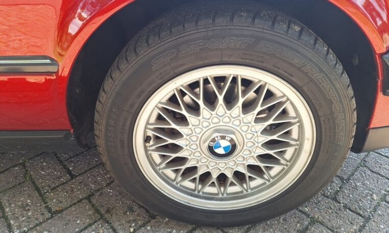 BMW 325i Cabrio E30 Weinrot Metallic 243000 Km Met Grijs Stof Interieur 0