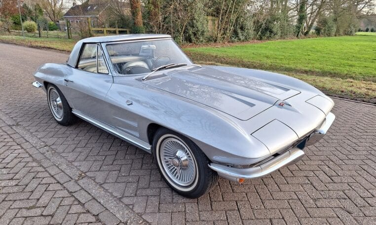 To's Voor Chevrolet Corvette C2 Cabriolet Zilver Met Zilver Leder 0