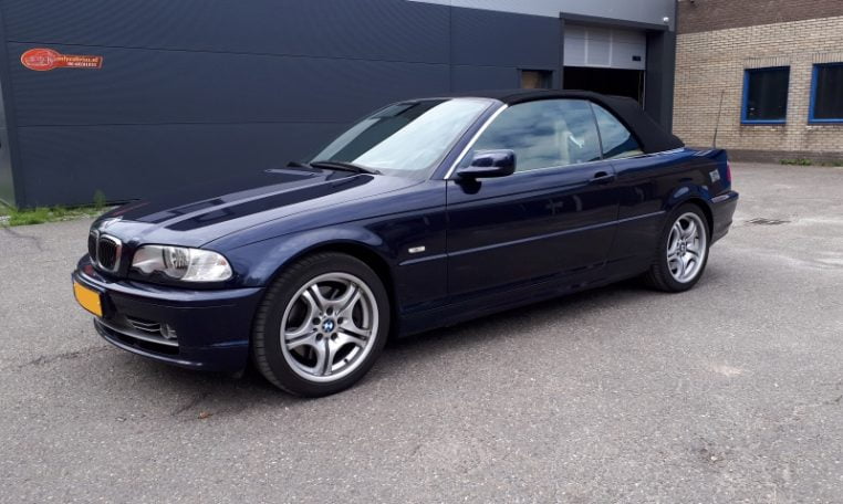 BMW 330ci Cabrio E46 Donkerblauw 50000 Km Beige Leder