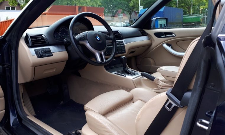 BMW 330ci Cabrio E46 Donkerblauw 50000 Km Beige Leder