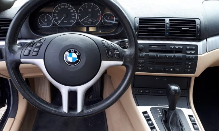 BMW 330ci Cabrio E46 Donkerblauw 50000 Km Beige Leder