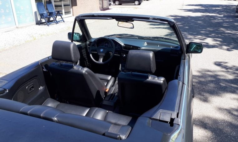 BMW 325i Cabrio E30 Delfingrijs Metallic 162000 Km Zwart Leder