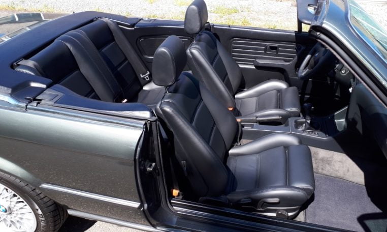 BMW 325i Cabrio E30 Delfingrijs Metallic 162000 Km Zwart Leder