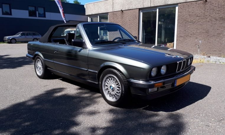 BMW 325i Cabrio E30 Delfingrijs Metallic 162000 Km Zwart Leder