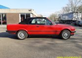 BMW 325i Cabrio E30 Zinnoberrood 182000 Km Grijs Stof Hahnentritt Interieur