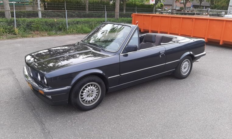 BMW 325i Cabrio E30 Diamantzwart Grijs Stof 172000 Km
