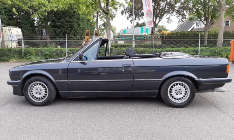 BMW 325i Cabrio E30 Diamantzwart Grijs Stof 172000 Km