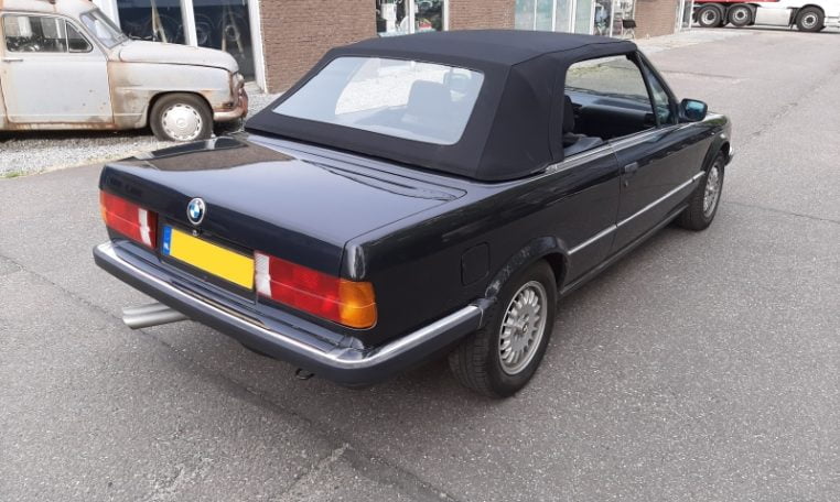BMW 325i Cabrio E30 Diamantzwart Grijs Stof 172000 Km