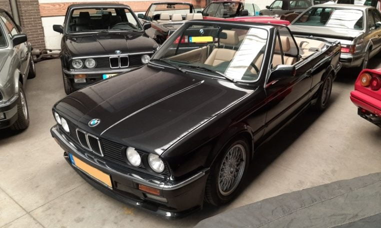 BMW 325i Cabrio E30 Aut. Diamantzwart Metallic Beige Leder 198000 Km