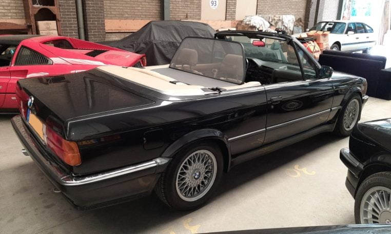 BMW 325i Cabrio E30 Aut. Diamantzwart Metallic Beige Leder 198000 Km