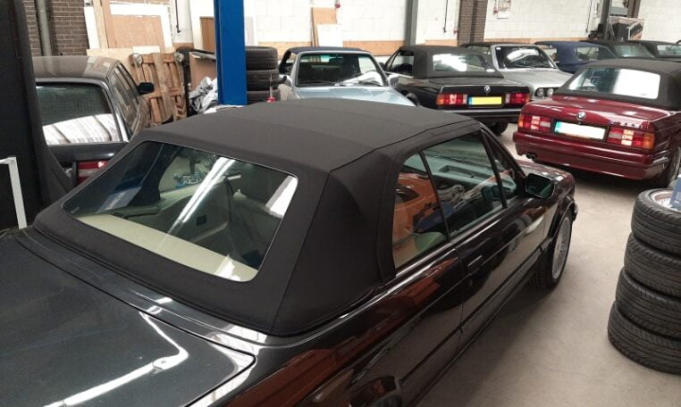 BMW 325i Cabrio E30 Diamantzwart Beige Leder 151000 Km 01 (